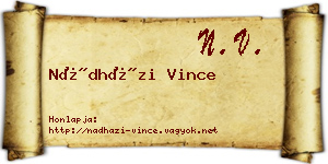 Nádházi Vince névjegykártya
